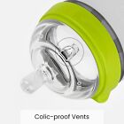 Comotomo Natural Feel Baby Bottle 5oz 2-pack Green Collar And Clear