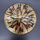 Vintage Enamel On Copper Plate Bonnie Shopper Abstract Handmade Art Mid Century