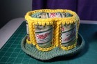 Vintage Miller Beer Crochet Hat Green And Yellow Green Bay Packers