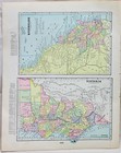 Cram s Atlas Map Page New South Wales Victoria Queensland Australia 1899 Vintage