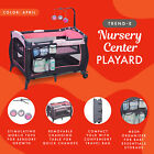 Baby Trend Trend-e Nursery Center Playard Portable Crib With Bassinet  April