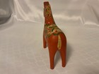 Vintage Hand-painted Wooden Swedish Dala Horse  Kurbits Floral Folk Art 8 5   