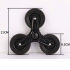 2x Foldable Shopping Cart Wheels For Laundry Cart Utility Cart Stair Wheels