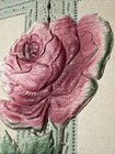 1910 Embossed Victorian Antique Greeting Floral Card Vtg Rose Die Cut Postcard