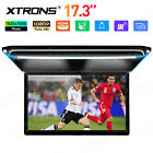 17 3  1080p Fhd Screen Car Roof Mounted Monitor Ceiling Flip Down Hdmi Player Tv