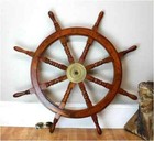 36 Inch Big Ship Steering Wheel Wooden Antique Teak Brass Nautical Pirate Ship s