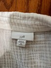 J Jill L White 100  Cotton Gauze Button Down Tunic Shirt Long Sleeve X Small