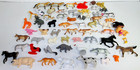Large Lot Of Vintage Toy Plastic Play Animals Domestic   Exotic Approx 60 Pcs