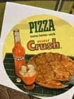 Vintage C  1960 Orange Crush   Pizza Sign Nos Coca Cola Coke 7up Pepsi Dr Pepper