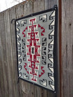 Navajo Rug Antique Native American Indian Klagetoh Weaving 1950 32 X 24