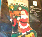 Vtg Bucilla Felt Christmas Stocking Kit 48605 Hearthside Hangings Nos -free Ship