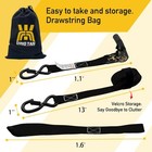 Rhino Usa Retractable Ratchet Straps  4-pack  - 1 Inch X 15 Feet  1 650lb Break