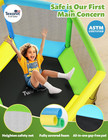 60  Trampoline For Kids   5ft Fortified Toddler Trampolines With Anti-rollover B