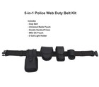 Rocotactical 5-in-1 Police Duty Web Belt Kit Black Medium 32-38 