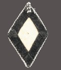      Wwii German Waffen Elite Sd Police Officer   s Sleeve Diamond     Silver Bullion
