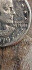 Rare Susan B  Anthony 1979 Mint Mark Error  double Struck S  defected Fg Mark
