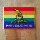 Rainbow Gadsden Flag Embroidered Patch Gay Rights Lesbian Lgbt Pride Iron-on New