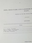 1901 Electric Streetcar Document Erie Reed Park   Lakeside Street Railway Pa 