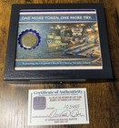 Vintage Chuck E Cheese Token Framed Display W  Coa Arcade Relic