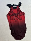 Simone Biles Gk Elite Leotard Gymnastics Dissolving Flower Red High Neck  Sz  Cm