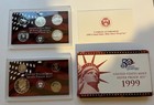 1999-s United States Mint Silver Proof Set 9 Coins - Coa 