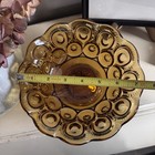 Vtg Mcm L e  Smith Amber Moon And Stars Footed Candy Dish