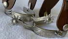 New Vintage B-c Silversmith s Sterling Silver Show Spurs curve Cutter Equ Shank