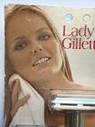 Nos Lady Gillette Blue Aqua Starburst Razor With Blades Double Edge Vtg 1960 s