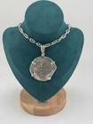 Nuestra Senora De Atocha Solid Silver Large 8 Reale Size Coin Pendant