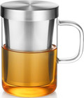 Glass Tea Mug With Infuser And Lid 16 9oz Borosilicate Loose Leaf Tea Cup 500ml