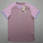 Nike Court Men s Size M Mauve Pink Blue Tennis T-shirt Dri-fit Nwt  65 Fd5319
