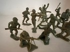 Marx Battleground Gi s - Olive Drab - Lot Of 15 In 15 Poses - Very Good Lot -htf