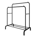 Heavy Duty Clothing Garment Rack Rolling Double Rails Clothes Organizer Hanger