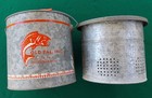 Vtg Old Pal Galvanized Metal Minnow Bucket With Floating Insert Great Paint
