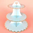 Cupcake Display Stand  Dessert Tower  Cake And Pastry Holder  blue Lace 