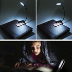 Clip On Led Book Light Flexible Gooseneck Reading Lamp 5 Led Battery Operated