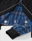 Mens Lightweight Bomber Jacket Water-resistant Plaid Lined Fall Zip Pockets