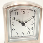 Pottery Barn Anton Desktop Alarm Clock Stainless Finish Art Deco Square Face