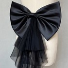 Satin Mesh Bow Belt Bowknot Accessory Tailing For Wedding Evening Dress Decor