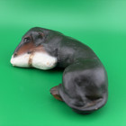 Ron Hevener Signed Figurine Of A Dachshund Dog Sleeping On A Pillow