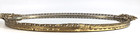 Vintage Gold Filigree Vanity Mirror Tray Oval Ornate Brass  Floral Daisy 17 X 9 