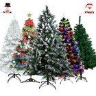 4 5 6 7ft Prelit Christmas Tree Realistic Artificial Xmas Trees Green snow Tips