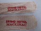 2 Grand Hotel Mackinac Island Michigan Vintage Souvenir Knit Bags Drawstring