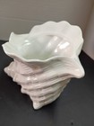 Vtg 60s  Conch Shell Planter Ceramic Cachepot