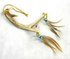 Native American Antler Dream Catcher  12 x3 5   Turquoise  Cherokee  Coa  Adc32