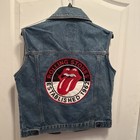 Rolling Stones Denim Vest Size S W  Sick Patch On Back
