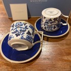 Wedgwood Hibiscus Cup   Saucer Set Of 2 Pair New Unused With Box Bone China