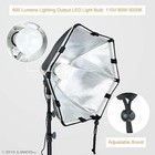 Linco Lincostore Photography Photo Table Top Studio Lighting Kit   2x Led Bulbs