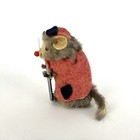 The Little Mouse Factory Miniature Real Fur Mouse With Rifle 1970   s