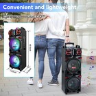 9000w Bluetooth Party Speaker Dual 10  Subwoofer Heavy Bass Sound System W mic